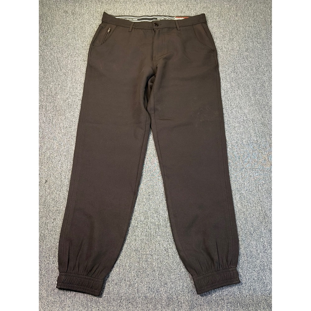 Report Collection Mens Tech Extensible Joggers Black 34x32 Coupe Ajustee Pants